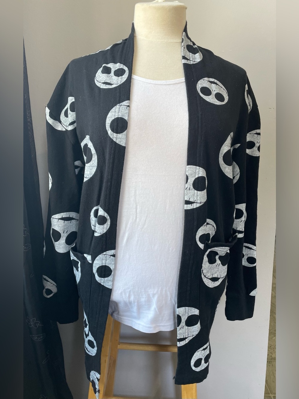Disney Black Jack Skellington sweater cardigan , women, small